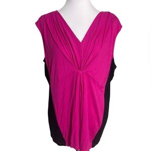 Apt 9 Fuchsia and Black Blouse